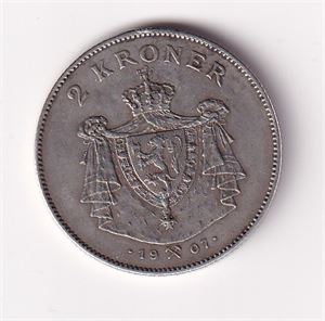 2 kroner 1907 m/gevær