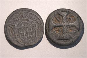 PORTUGISISKA INDIEN, DIU, 20 Bazarucos 1800-sällsynt! (Kv 1/1+)