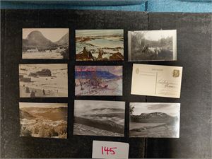 STEMPLER-JERNBANE 9 kort, alle med jernbanestempler