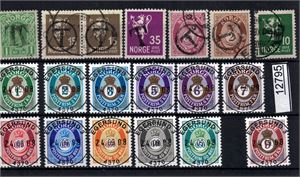 STEMPLER "EGERSUND" på nyere posthorn og noen T-stempler