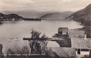 Hordaland - Norheimsund.  Utsigt fra Sandvens hotel