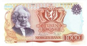 1000 kroner 1985 D.1525983. Kv.0/01