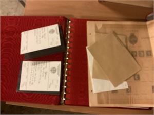 Spania Merker på eldre albumark og instikkskort.   Medf. Ett pent ubrukt Spaniaalbum