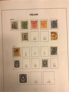 Finland Finland Davo album 1856 - 1998 stemplet.  Relativt tynt, men noe i starten