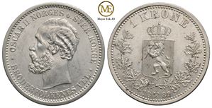 1 krone 1882 Oscar II. Kv.0