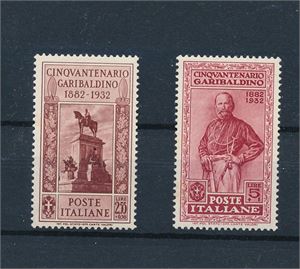 ITALIA xx Mi 399-400, 1932 Garibaldi 2 postfriske høyverdier (€ 80)