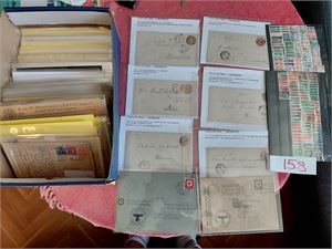 TYSKLAND - BREV + Eldre og nye brev i skoeske. Fra prefrim til nytt + et par plansjer løse merker. Her bær være muligheter, vekt 2,3 kilo