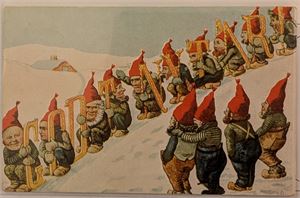 OLLESTAD, Andreas, postkort brukt i 1910, utgiver Abel. NB! Dette er ikke kartongkortet med samme motiv.
