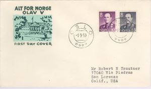 FDC NK 455, 463.  St. Oslo **** -1-9-59   (1400.-)