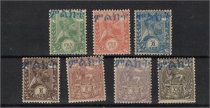 ETIOPIEN 1903 Mi 1-7V** övertrycksserien **. (Mi för *€ 600)