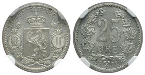 25 øre 1902 Oscar II. Kv.0