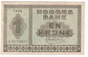 1 krone 1945 I