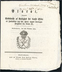 Six different Placat´s from 1784 to 1862.