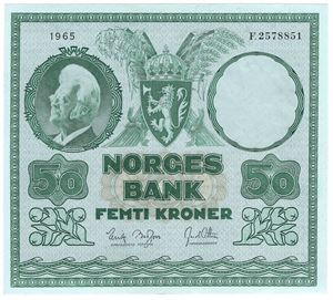 50 kroner 1965 F.2578851. Kv.0/01