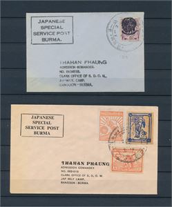 BURMA - JAPANSK OKKUPASJON 2 brev