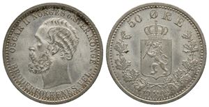 50 øre 1902 Oscar II. Kv.0