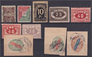 Finland 4 skipspostmerker og 5 bypostmerker på plansje, ser uvanlig ut?