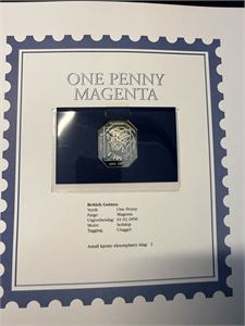 One penny magenta sølv