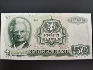 50 kroner 1966 X erstatning