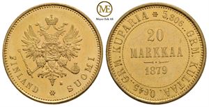 20 Markkaa 1879 S. Kv.0/01