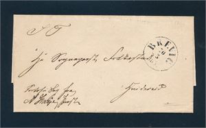Portofritt brev med svart "BREVIG 20-3-1851"