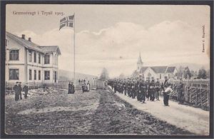 Hedmark Trysil, Grensevagt 1905 (J.Engerdal, uten nr). Småf. s/hv. Brukt, ikke postgått