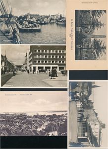 KRISTIANSAND 5 ubrukte småformat i bra kvalitet
