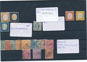 ITALIA o/x plansje 1862-77 inkl noen nytrykk