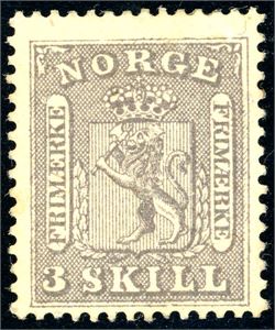 7. 3 skilling 1863 med god farge. (4.800,-).