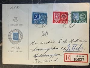 FDC Frimerkejubileum 1955