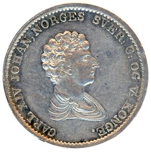 1/2 Speciedaler 1836. Et lite "monteringsspor" nede. 14, NM 28. 1