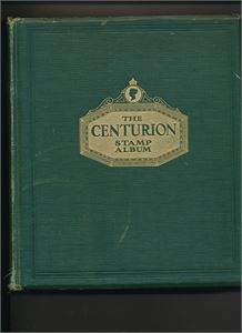 THE CENTURION STAMP ALBUM Utgitt av Stanley Gibbons Ltd, antagelig på 20-tallet. Noen merker fra hele verden