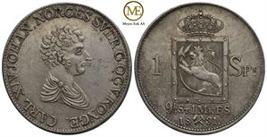 Speciedaler 1831 Carl XIV Johan. NMD.9. Kv.1+/01