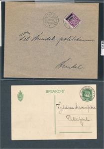 "BLAKSTAD STATION/STASJON" på kort og brev 1912 og 1929. Utrop 175 på annen auksjon