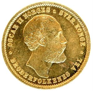 20 kroner 1877 i gull. 01