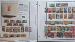 FRANSKA KOLONIER KAMERUN  samling */o 1916-1977 på blad