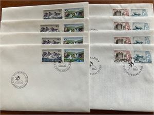 ISLAND/DANMARK - 8 stk FDC