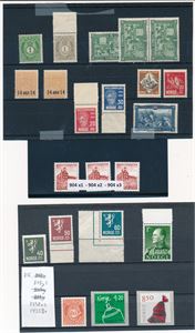 Ex Nk 16-1432 xx. Restelot postfriske merker inkl noen moderne papirtyper