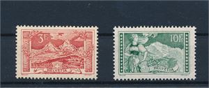 SVEITS xx Mi 142 og 228, 2 høyverdier 1918/1931 (€ 720 for xx)
