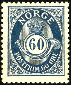 84 X. 60 øre fintagget Knudsen. (4.800,-).