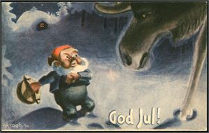 Drøyt 400 norske Kunster-/Julekort, flere signerte, men hovedsakelig fra 1950-årene.