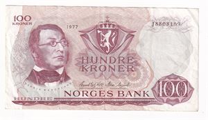 100 kroner 1977 J