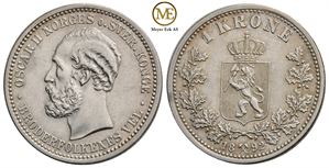 1 krone 1892 Oscar II. Kv.0/01