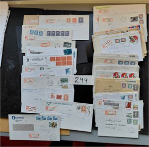 REKBREV 130 rekbrev ca 1930-2013 inkl pent "SKAIDI 27-7-73". Mange konvolutter format C6/C5