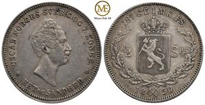 1/2 speciedaler 1850 Oscar I. Kv.1+