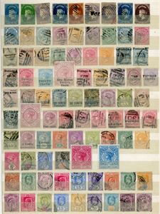 Ceylon. A minor collection in a stockbook.