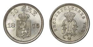 10 Øre 1876 Kv 0