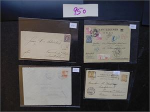 NEDERLANDSK INDIA 4 pene brev/kort, 3 til Tyskland