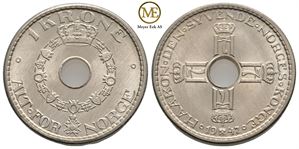 1 krone 1947 Haakon VII. Prakt