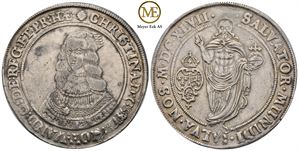Riksdaler 1647 Kristina av Sverige. Kv.1+